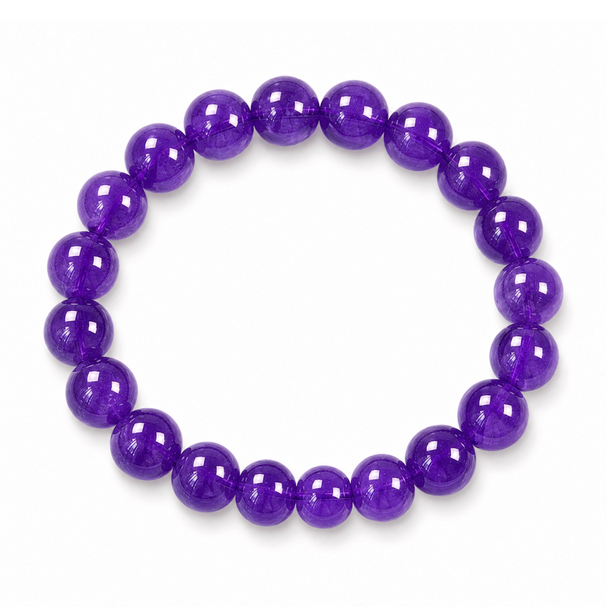 Natural Amethyst Crystal Bracelet Amethyst Gemstones